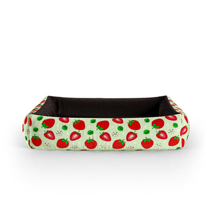 Tutti Fruitti Tea Personalized Lounge Dog Bed With Sides