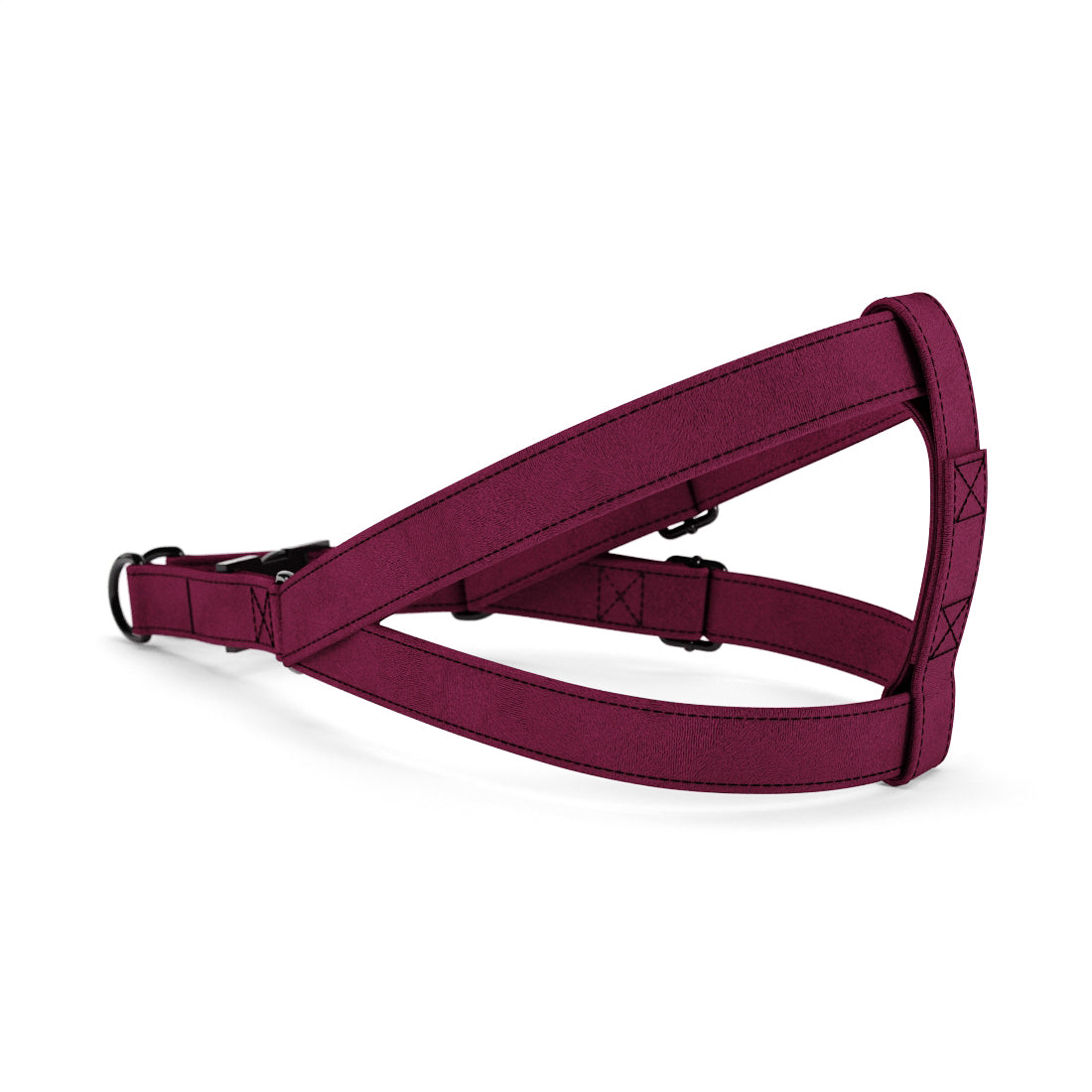 Velvet Look Jazzberry Personalized Dog Belt Harness