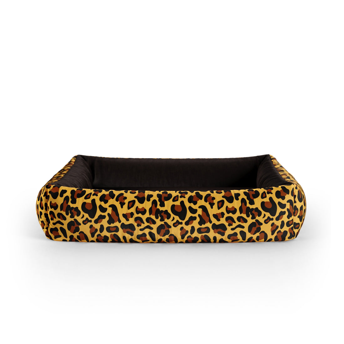 Crazy Leopard Persian Personalized Lounge Dog Bed With Sides