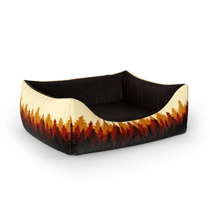 Forest Landscape Hansa Personalized Lounge Dog Bed With Entrance