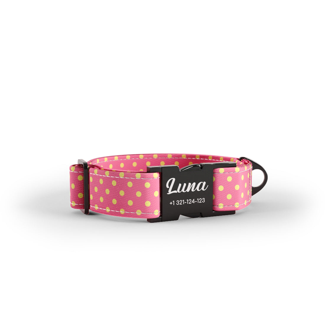 Trio Polka Dot Pale Personalisiertes Hundehalsband