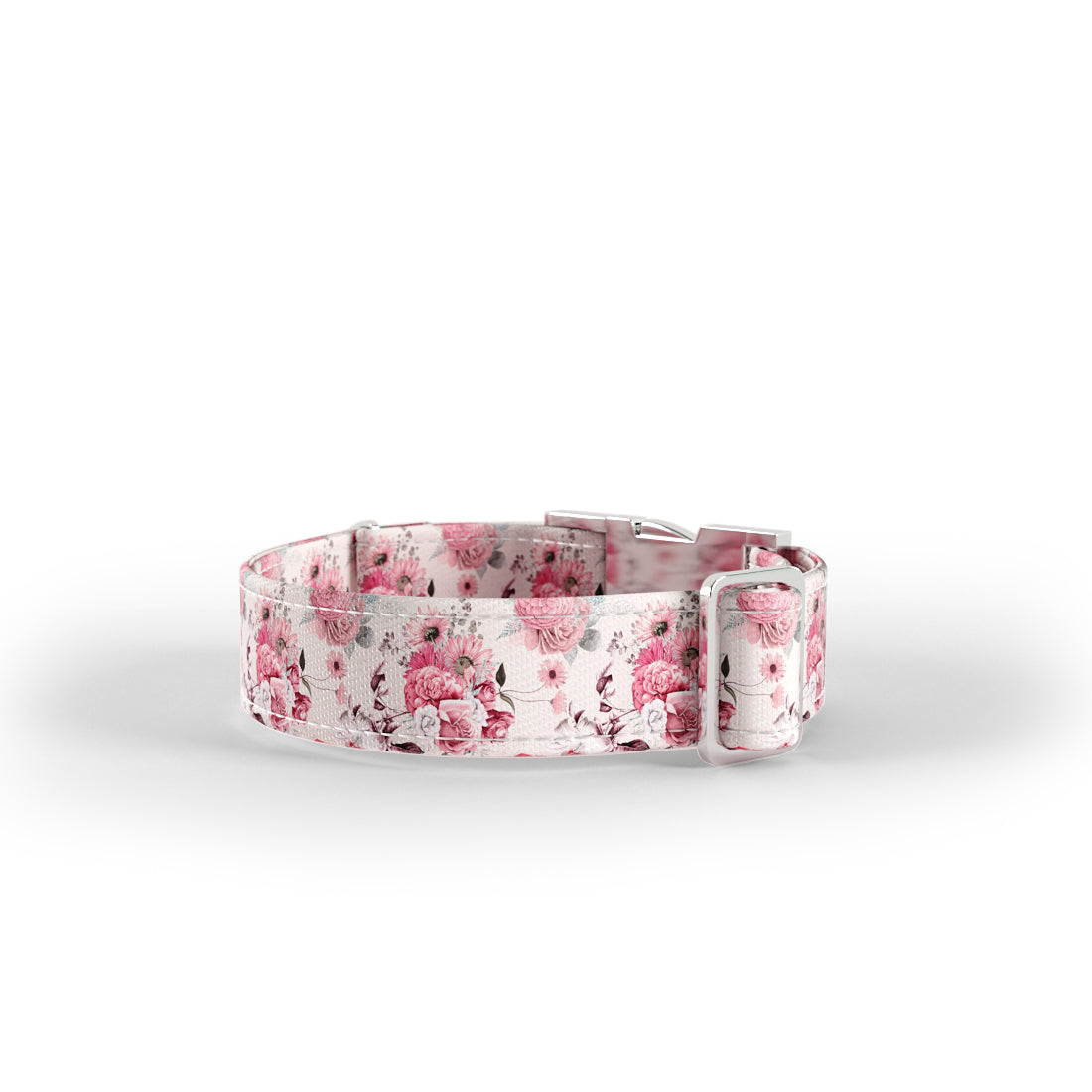 Watercolor Flowers Fiery Personalized Dog Collar