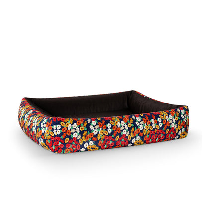 Liberty Flowers Jazz Personalized Lounge Dog Bed With Sides