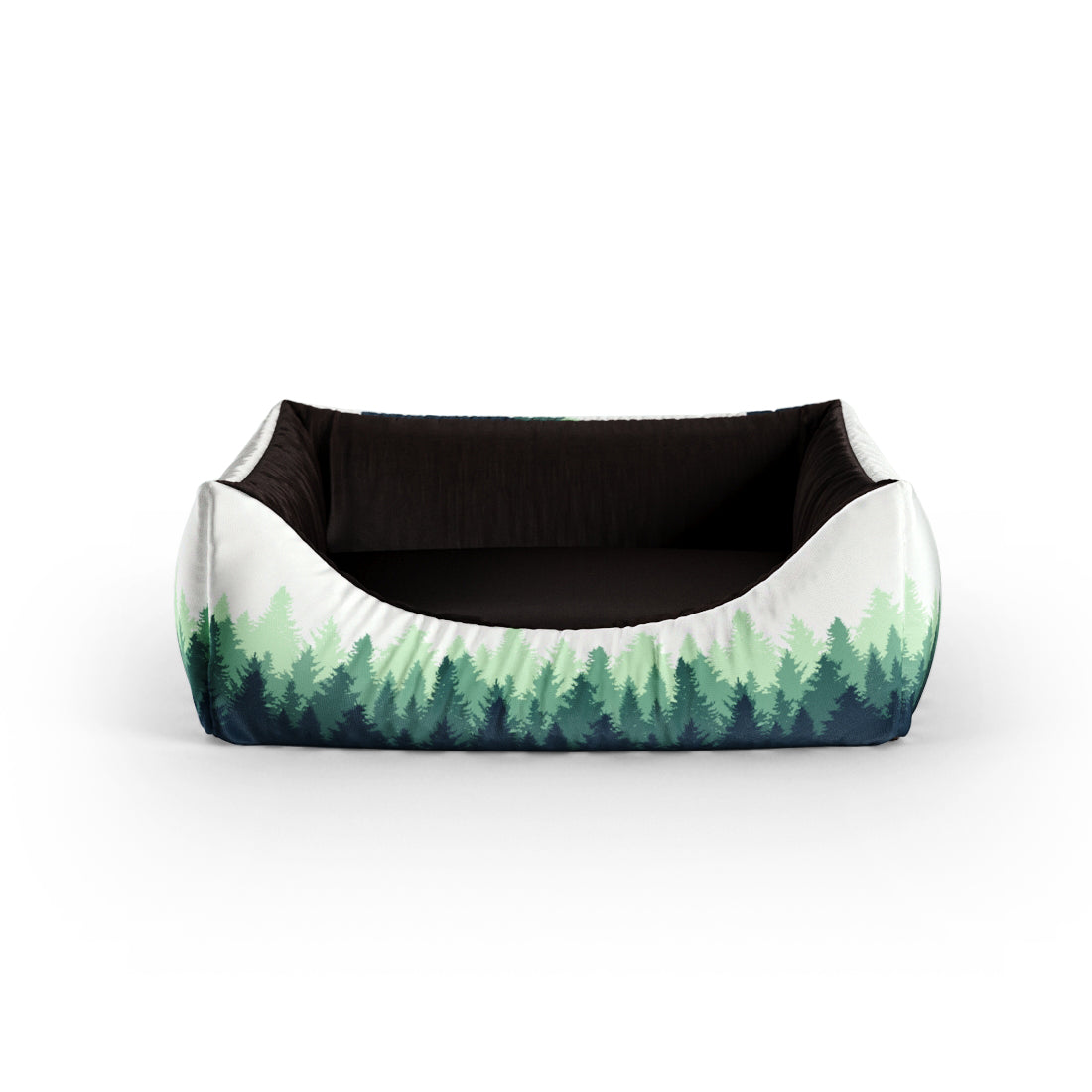 Forest Landscape Midnight Personalized Lounge Dog Bed With Entrance