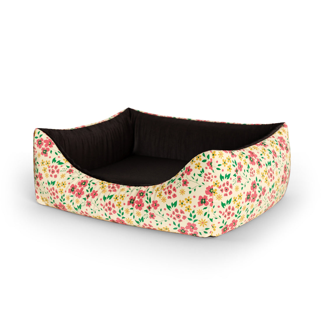 Wild Forest Flowers Jasmine Personalisiertes Lounge-Hundebett mit Eingang