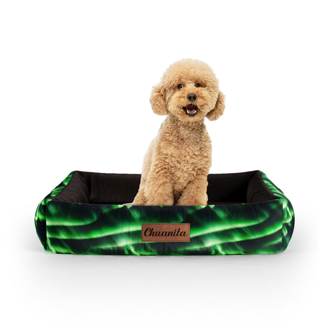 Aurora Paris Personalized Lounge Dog Bed With Sides