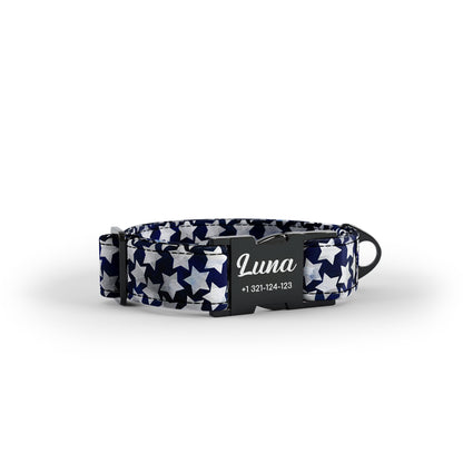 Deep Stars Cosmic Personalized Dog Collar