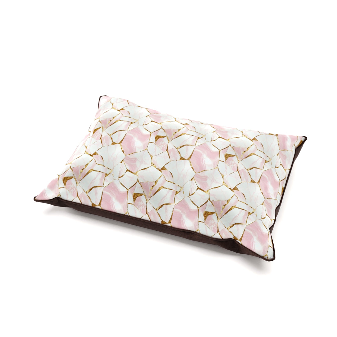 Pink Marble Linen Personalized Pillow Style Fashion Dog Bed