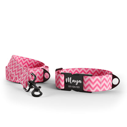 Summer Love Vanilla Personalized Dog Collar And Leash Set