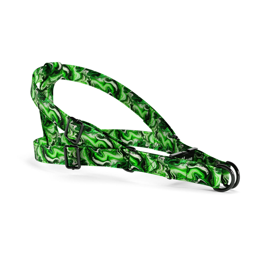 Colored Marble Jungle Personalized Dog Belt Harness