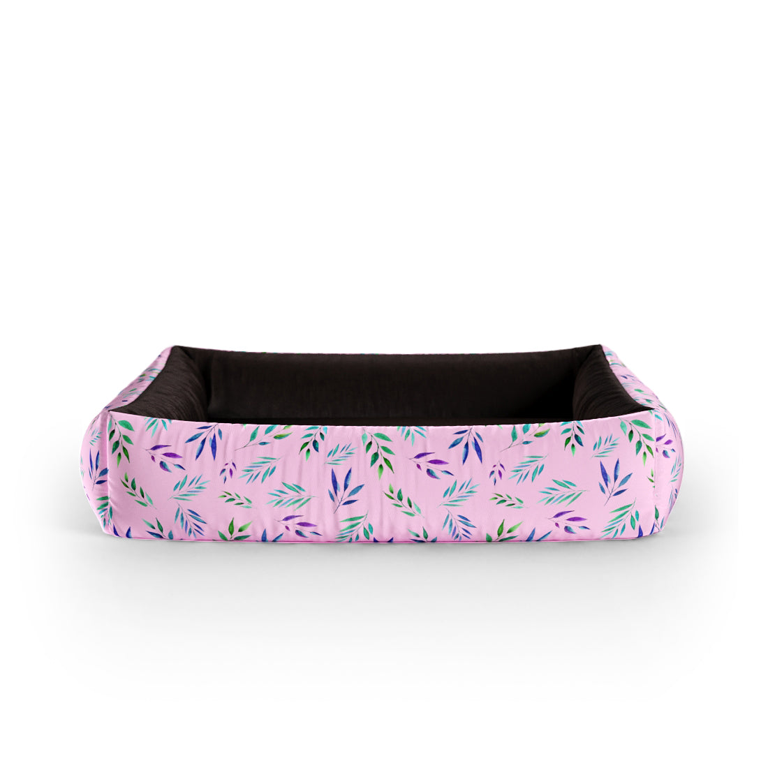 Tropical Flowers Charm Personalized Lounge Dog Bed With Sides