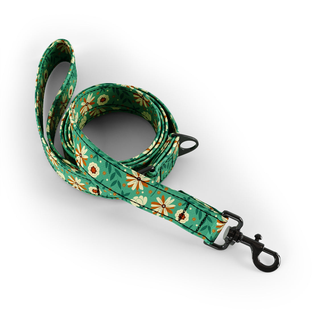 Dark Night Flowers Moss Dog Fashion Leash