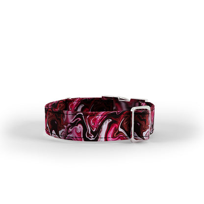 Colored Marble Wine Personalized Dog Collar