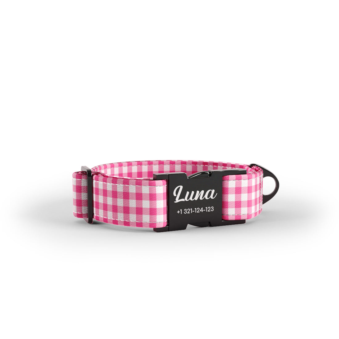 Trio Polka Dot Winter Sky Personalized Dog Collar And Leash Set