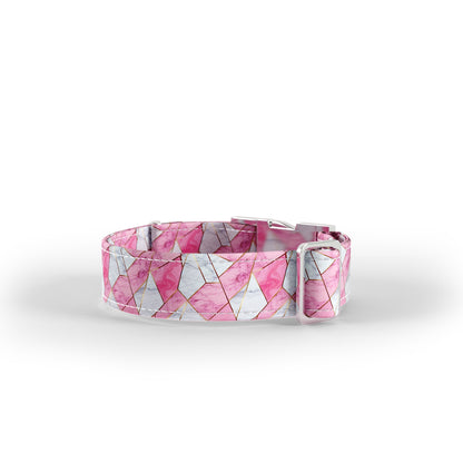 Pink Marble  Kobi Personalized Dog Collar And Leash Set