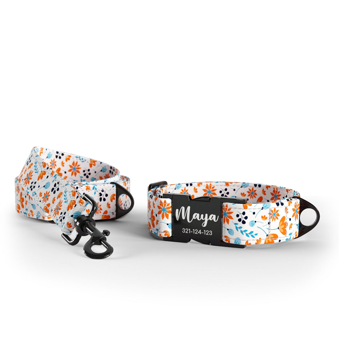 Summer Flowers Alice Personalized Dog Collar