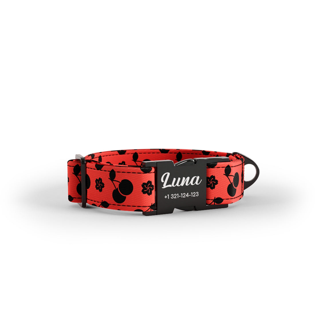 Cherries Mystic Personalized Dog Collar