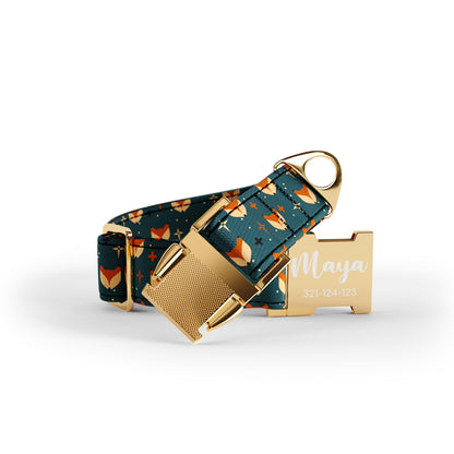 Little Fox Skobe Personalized Dog Collar And Leash Set