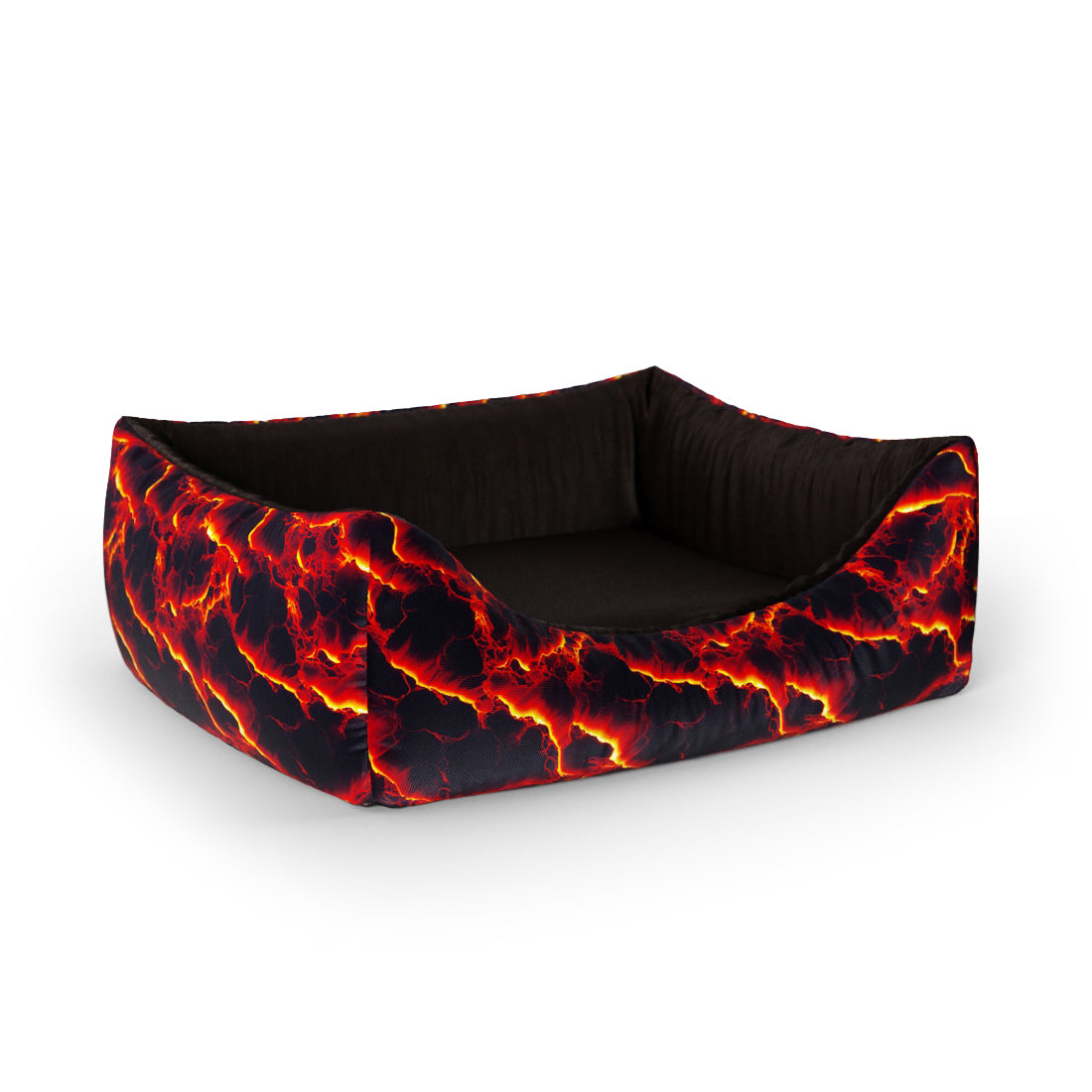 Fire Flames Maximum Margintas Personalizuotas Vardinis Šuns Guolis Su Įėjimu