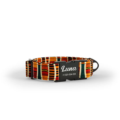 Afrikanisches Neapel personalisiertes Hundehalsband