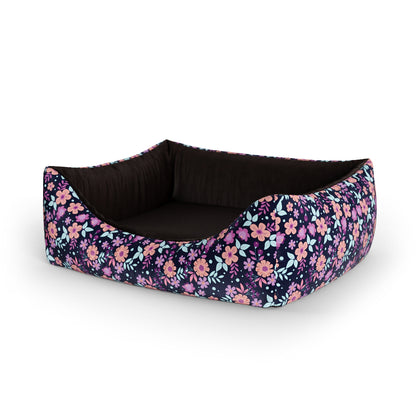 Folclore Flowers Leven Personalized Lounge Dog Bed With Entrance