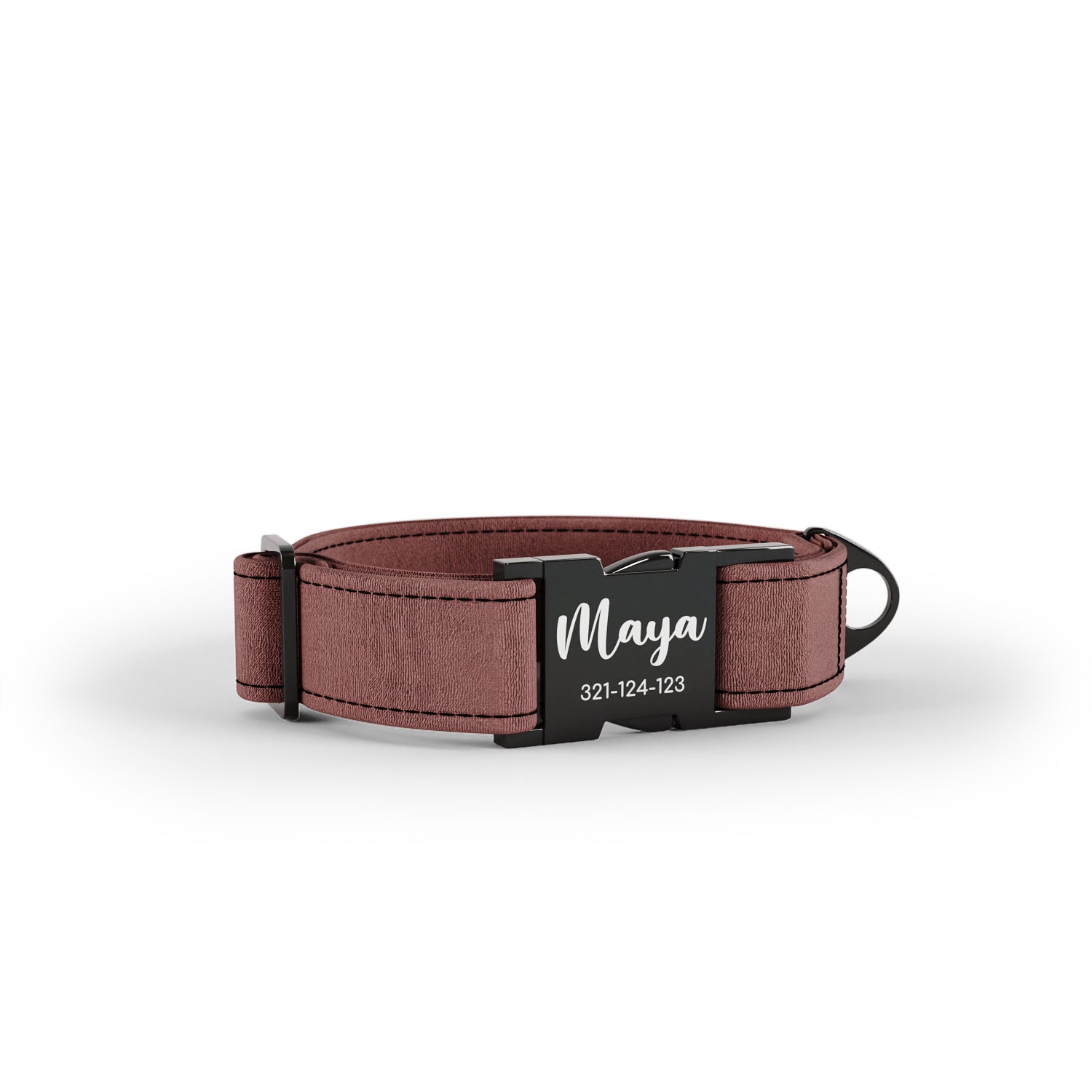 Velvet Look Indian Personalized Dog Collar