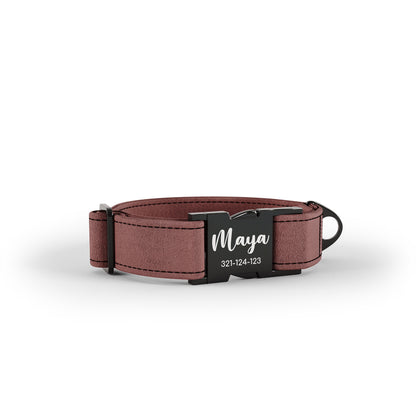 Velvet Look Indian Personalized Dog Collar