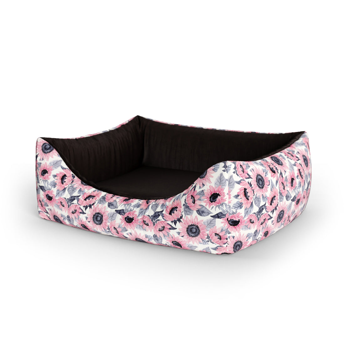 Sonnenblumen Mauve Personalisiertes Lounge Hundebett mit Eingang