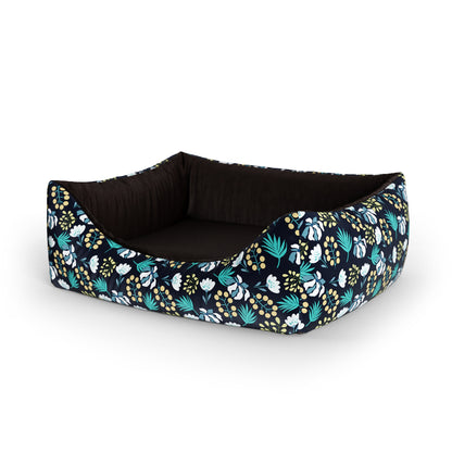 Dark Night Flowers Eagle Personalisiertes Lounge-Hundebett mit Eingang