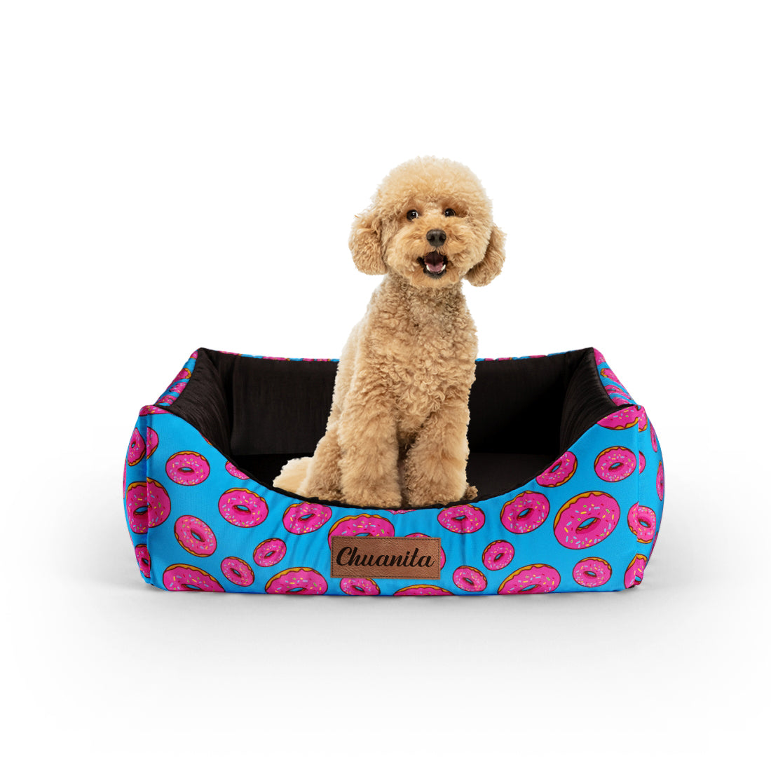 Crazy Donut French Personalized Lounge Dog Bed With Entrance