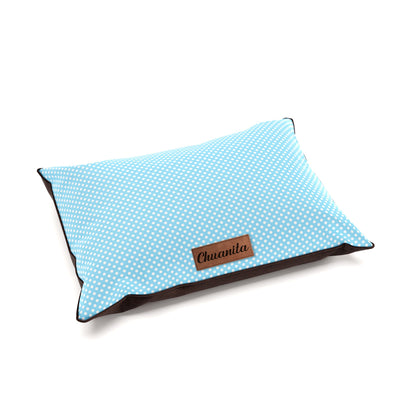 Sweet Polka Dot Celeste Personalized Pillow Style Fashion Dog Bed