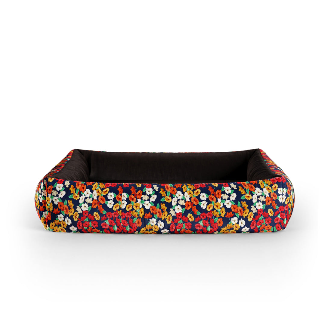 Liberty Flowers Jazz Personalisiertes Lounge-Hundebett mit Seiten