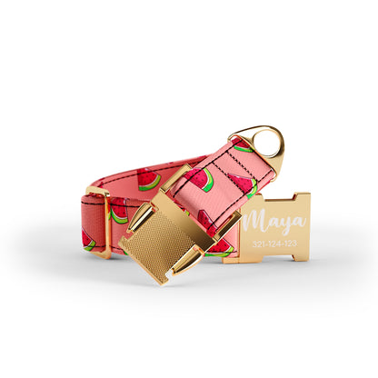 Wattermelon Mimi Personalized Dog Collar