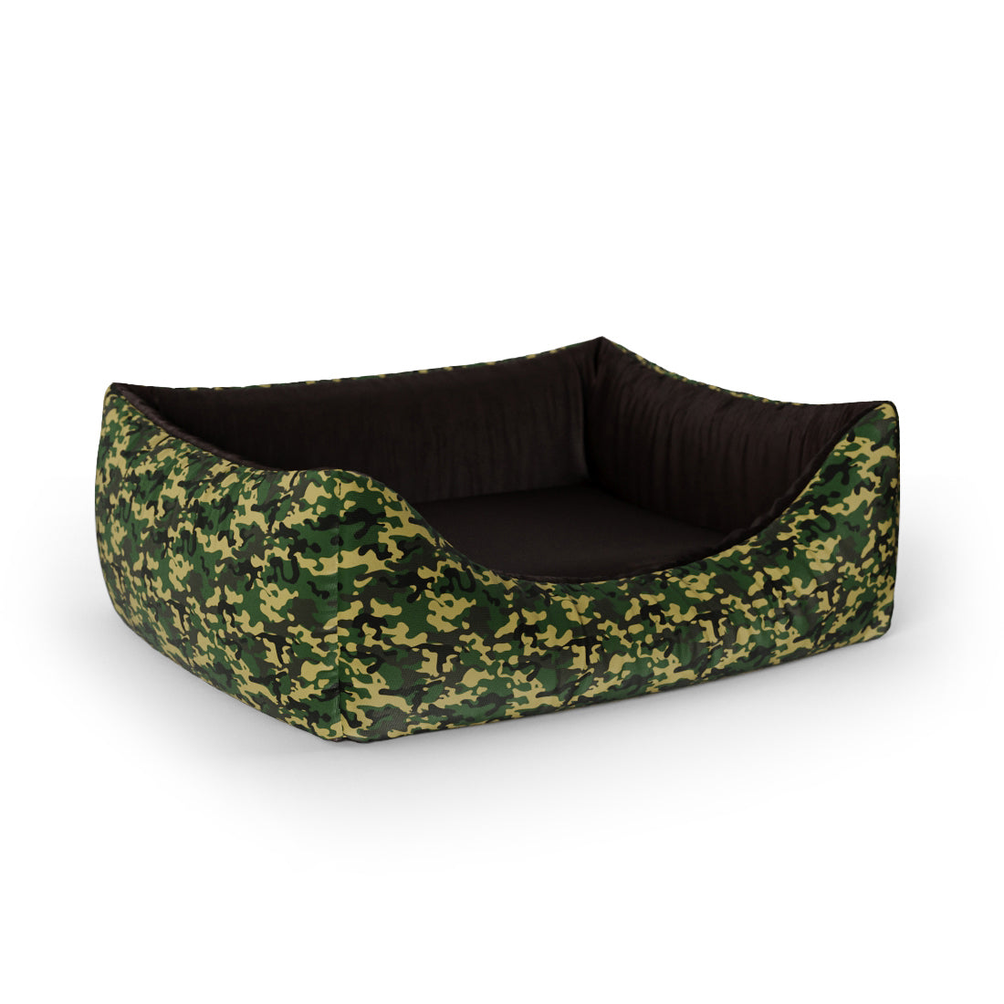 Personalisiertes Lounge-Hundebett mit Camoflage Cadmium und Eingang