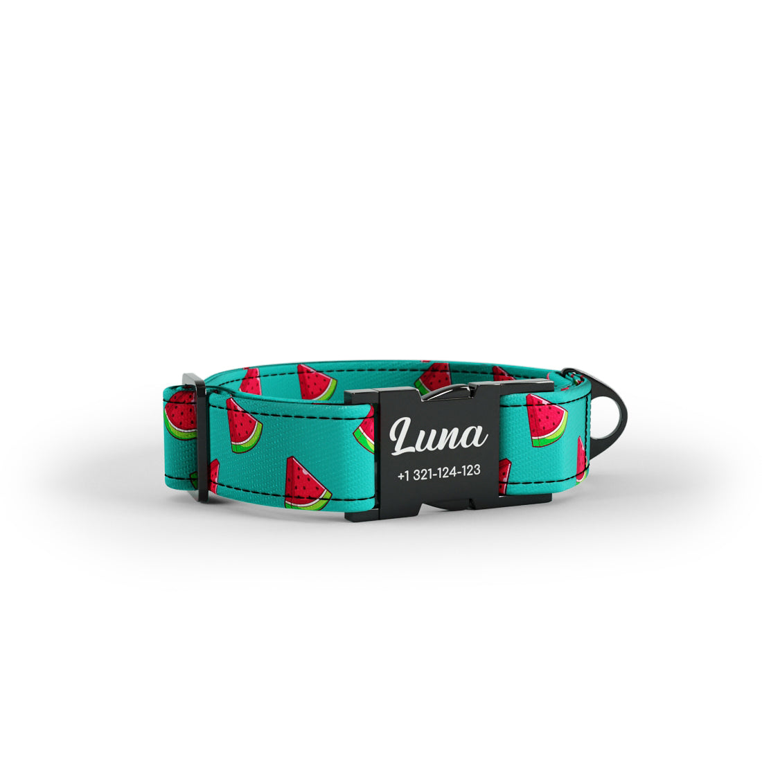 Wattermelon Jungle Personalized Dog Collar